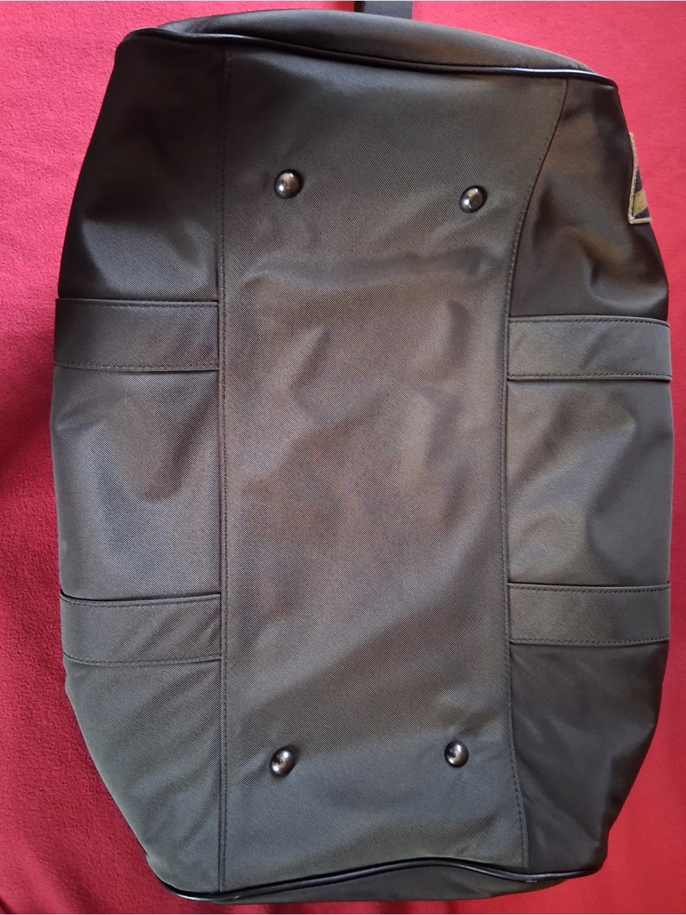 Polo by Ralph Lauren Olive Green Men's Duffel Bag with Black Leather Handles - Picture 7 of 9